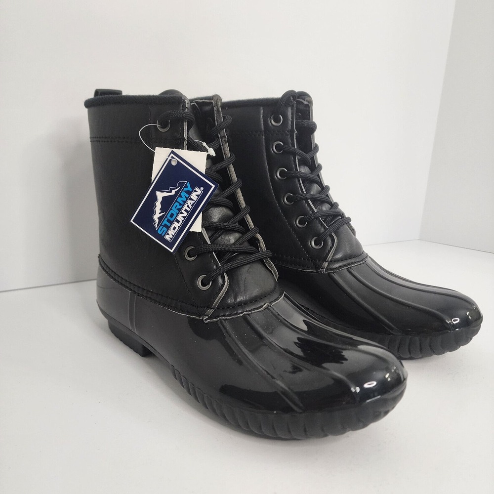 Stormy Mountain‎ Duck Boots Black Baudette Lace Up Waterproof Women Size 9M
